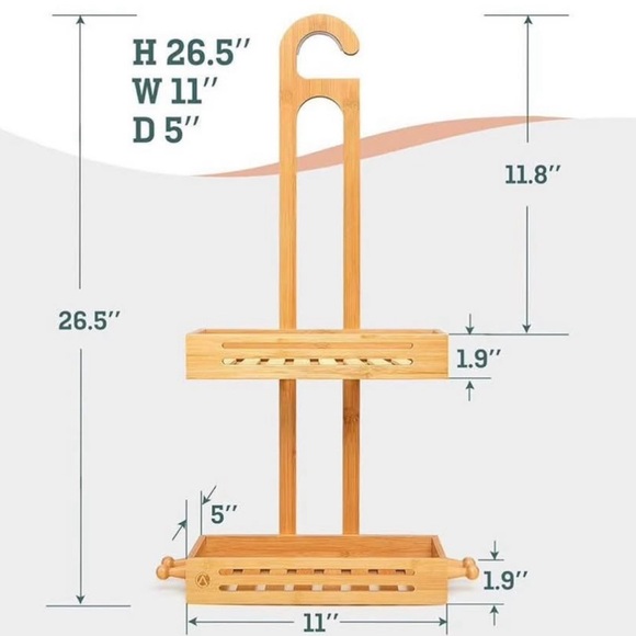 Premium Bamboo Shower Caddy - Picture 3 of 5